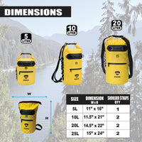 Waterproof Dry Bag, 5L 10L 20L 25L.