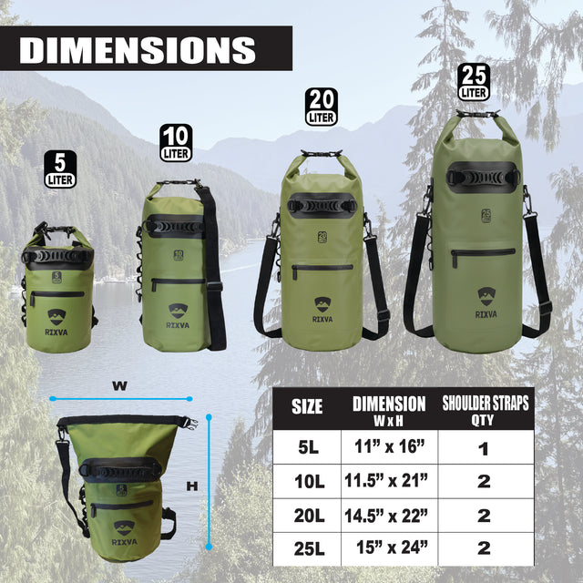 Waterproof Dry Bag, 5L 10L 20L 25L.