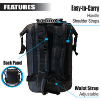 35L Waterproof Backpack with Zipper Pocket.