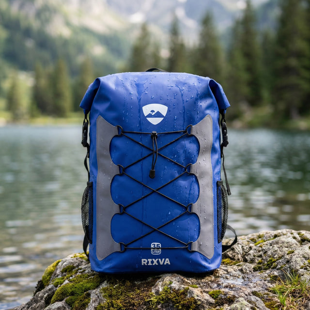 35L Waterproof Backpack with Elastic Bungee Storage.