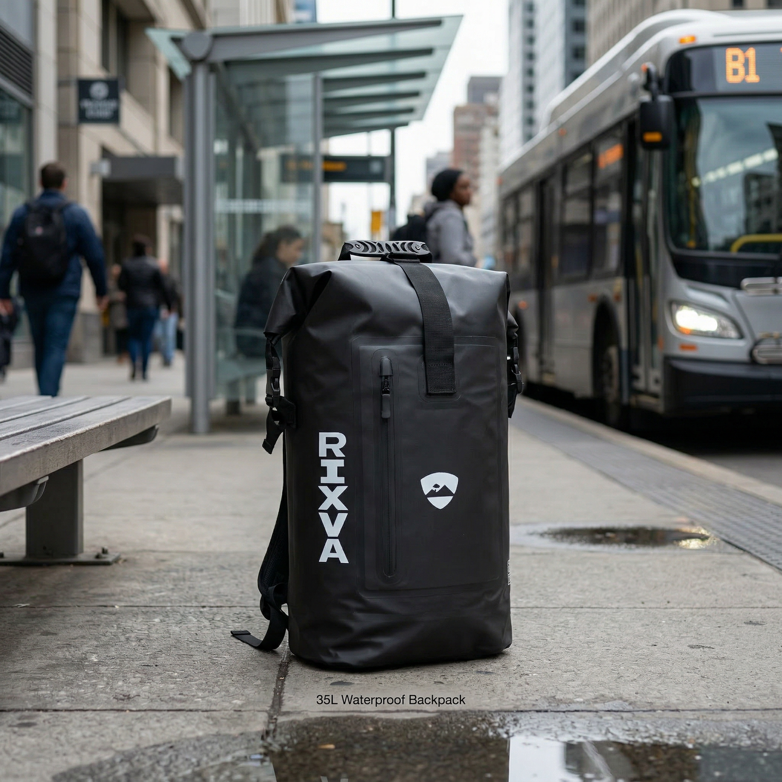 35L Waterproof Backpack with Zipper Pocket.