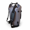 RIXVA 15L grey waterproof insulated cooler bag with adjustable shoulder strap and roll-top closure