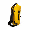 RIXVA 15L yellow waterproof insulated cooler bag with adjustable shoulder straps for outdoor adventures.