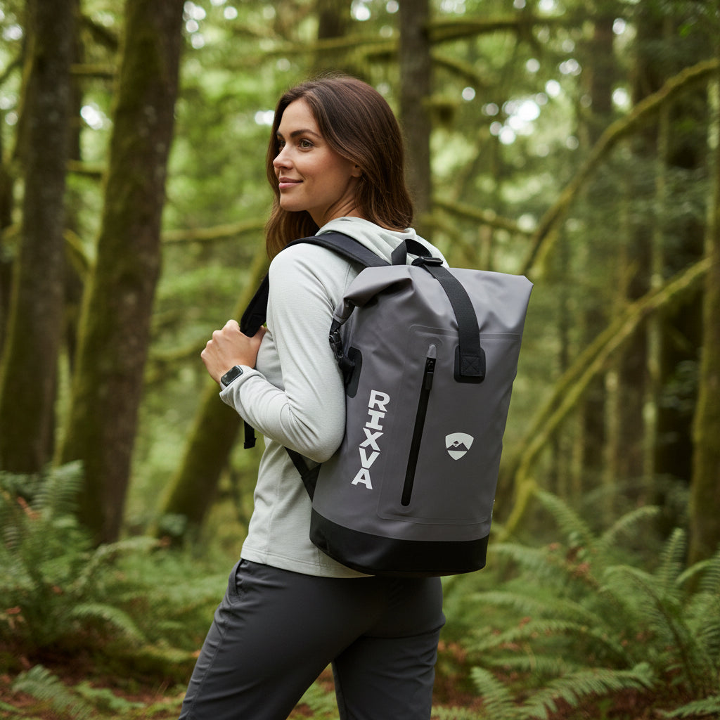 35L Waterproof Backpack with Zipper Pocket.